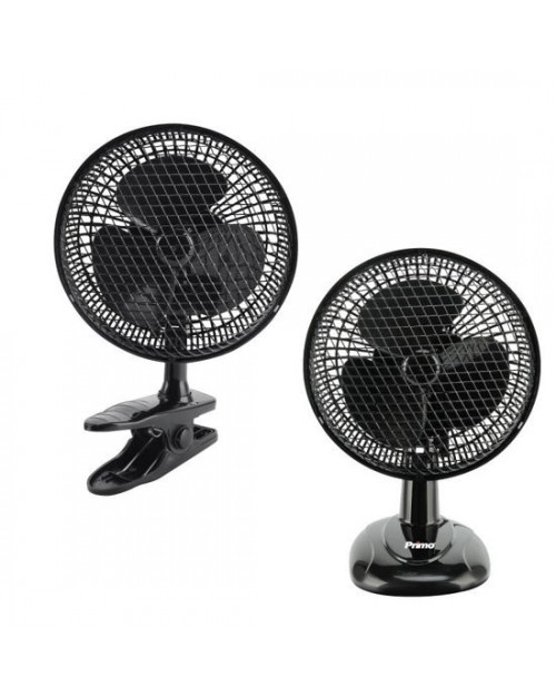 Ανεμιστήρας Mini 6" 15cm PRFT-80540 Primo 2σε1 Μαύρος  800540