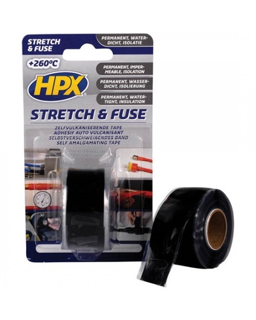 HPX Ταινία μαύρη μονωτική Stretch and fuse 25mmx3m 250310122