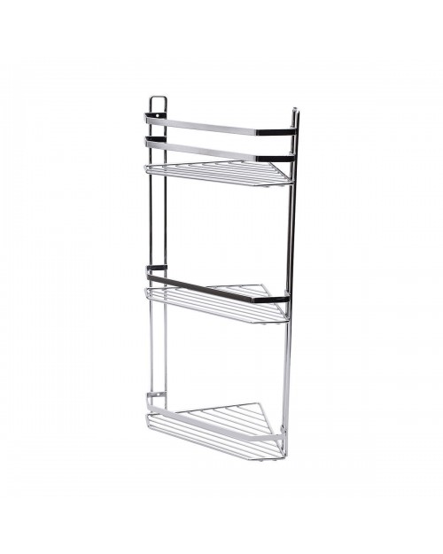 ΕΤΑΖΕΡΑ ELEGANT ΜΕΤΑΛΛΙΚΗ ΓΩΝΙΑΚΗ 3 ΘΕΣΕΩΝ 54x28x18cm ΧΡΩΜΙΟΥ ESTIA 02-6464