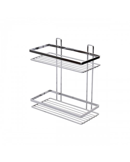ΕΤΑΖΕΡΑ ELEGANT ΜΕΤΑΛΛΙΚΗ ΙΣΙΑ 2 ΘΕΣΕΩΝ 27x25x12.5cm ΧΡΩΜΙΟΥ ESTIA 02-8680