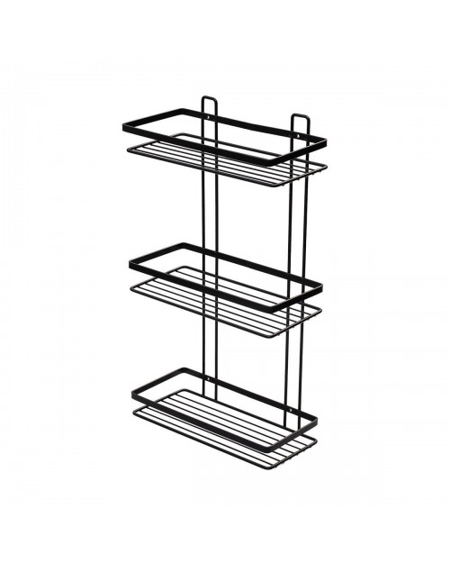 ΕΤΑΖΕΡΑ ELEGANT ΜΕΤΑΛΛΙΚΗ ΙΣΙΑ 3 ΘΕΣΕΩΝ 46x25x12.5cm ΜΑΥΡΗ ESTIA 02-8710