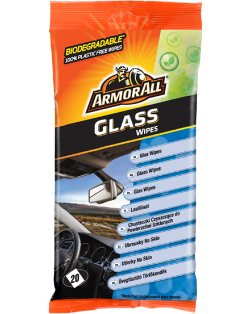 ARMOR ALL Υγρά μαντηλάκια για τα τζάμια Flow-pack wipes glass 20 τεμ. 370200100