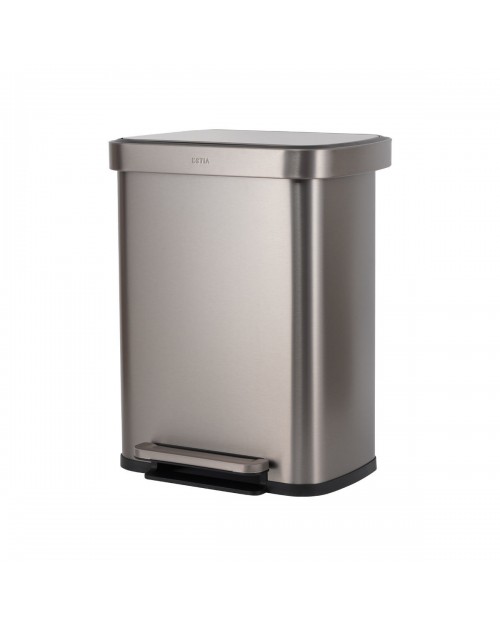 ΚΑΔΟΣ ΑΠΟΡΡΙΜΑΤΩΝ FLATOP SOFT CLOSE 50lt ΜΑΤ ΙΝΟΞ ESTIA 01-31954