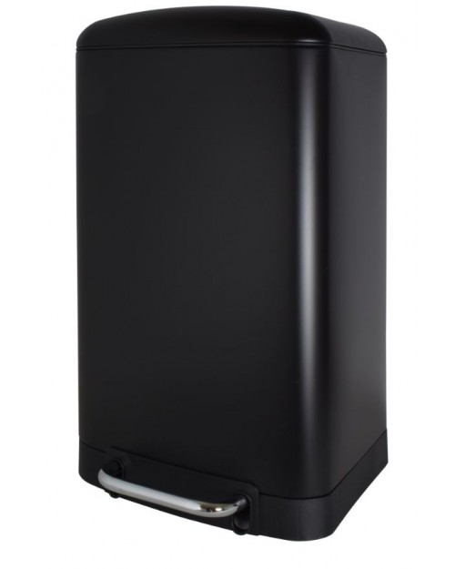Κάδος Απορριμμάτων μεταλλικός Soft Close Black Mat με Πεντάλ 30lt 33x35x60cm 01-5610