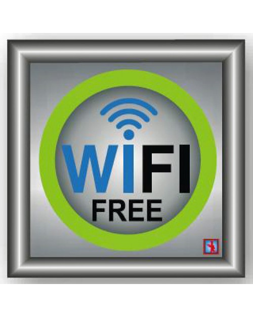 Πινακίδα 'Free WiFi' 10x10εκ. - Αλουμίνιο