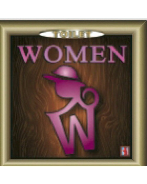 Σήμα 'Women' 9.5x9.5εκ. - Αλουμίνιο