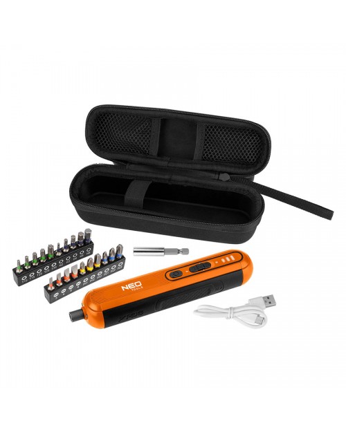 NEO TOOLS Κατσαβίδι μπαταρίας 4V με 20 μύτες 04-199