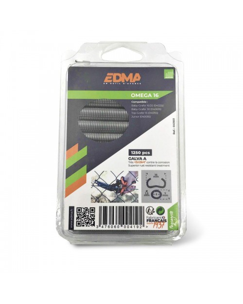 EDMA Συνδετήρες 16mm για το BABY GRAF 1250τμχ 041901