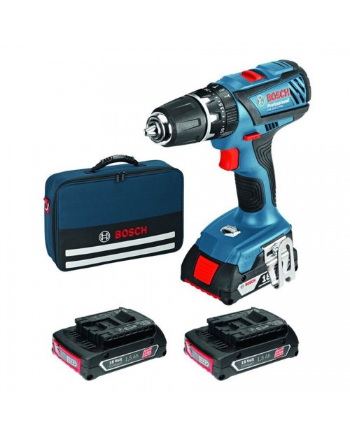 BOSCH Κρουστικό δράπ/δο 18V 1.5Ah με 3 μπατ. GSB 18-2-LI Plus 06019E7101