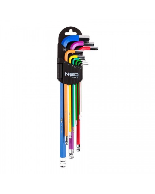 NEO TOOLS Κλειδιά άλλεν μπίλιας μακριά 1.5-10mm σετ 9τεμ 09-512
