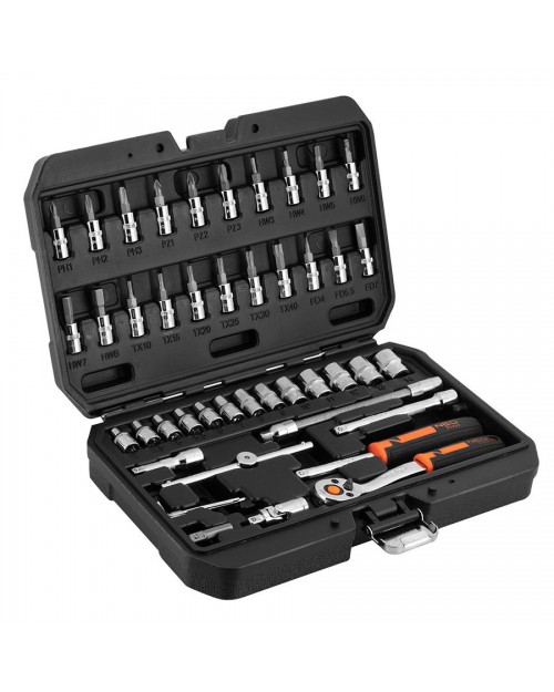 NEO TOOLS Καστάνια με Καρυδάκια 1/4" σετ 46τεμ 10-004