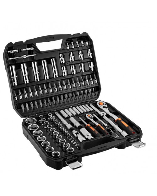 NEO TOOLS Καστάνια με Καρυδάκια 1/2" και 1/4" σετ 110τεμ 10-066