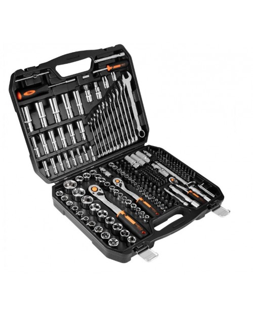 NEO TOOLS Καστάνια με Καρυδάκια 1/2", 3/8", 1/4" & Κλειδιά σετ 219τεμ 10-076
