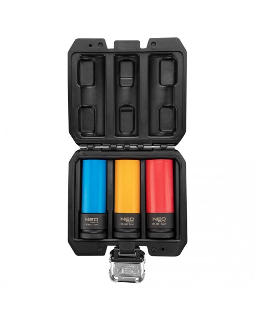 NEO TOOLS Καρυδάκια Impact μακριά 1/2" 17, 19, 21 mm 12-350