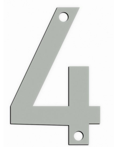 Αριθμός Metalor '4' 9cm Inox Ματ