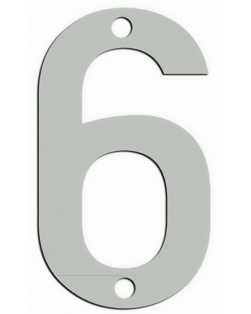 Αριθμός Metalor '6' 9cm Inox Ματ