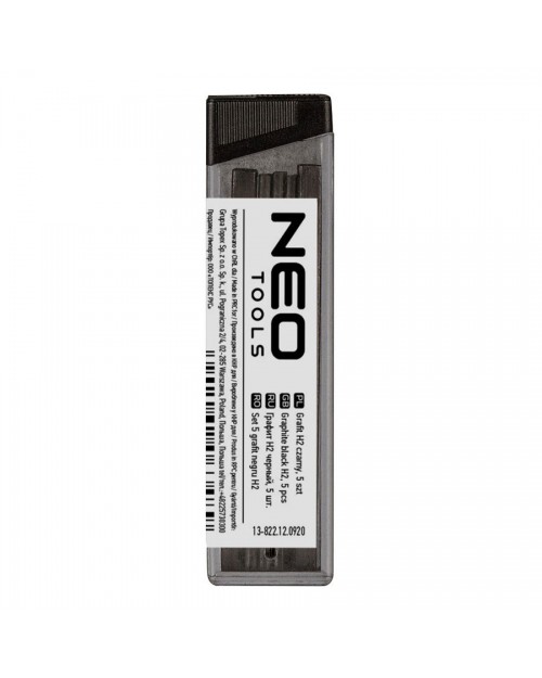 NEO TOOLS Μύτες μολυβιού πλακέ σετ 5τεμ H2 μαύρες 13-822