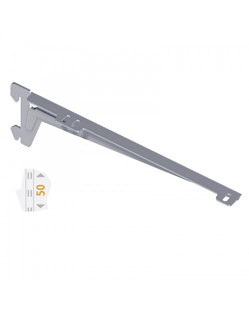 ELLEMENT Βραχίονας ραφιού ES γωνιακός 2 άγκιστρα T280 αλουμίνιο 174505.0071
