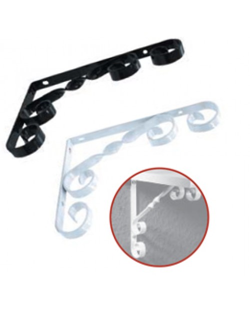 Γωνία στήριξης ραφιού διακοσμητική 180x130mm λευκό