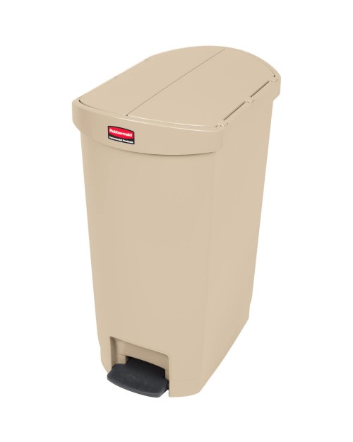 RUBBERMAID Κάδος απορριμμάτων SlimJim Step-On EndStep 50L μπεζ 1883459