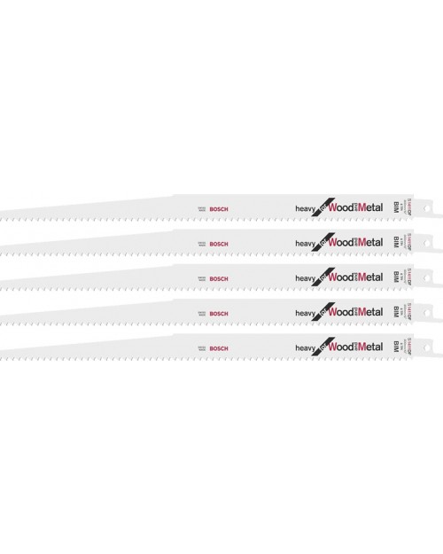 BOSCH S1411DF Λάμες Σπαθοσέγας για Μέταλλο και Ξύλο 300mm 5τμχ 2608654763