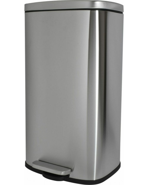 Κάδος Απορριμμάτων Inox Soft Close με Πεντάλ 30lt 23x34x63cm 01-5627