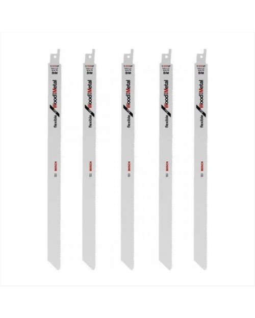 BOSCH S1222VF Λάμες Σπαθοσέγας Flexible για Μέταλλο και Ξύλο 300mm 5τμχ 2608656022