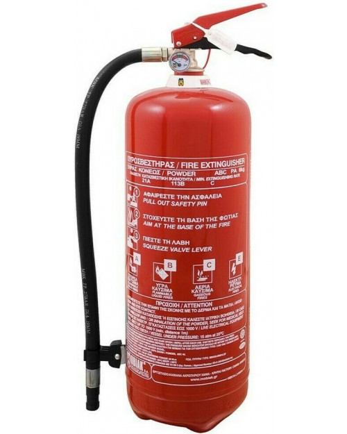 Φορητός Πυροσβεστήρας Ξηράς Σκόνης 6kg Mobiak  MBK09-060PA-DF  0135307