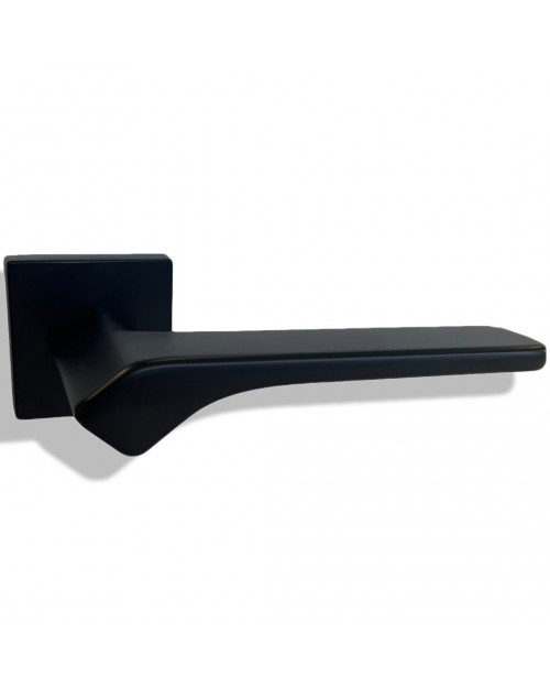 Deco ceramica Πόμολο Μεσόπορτας με Ροζέτα Ζεύγος με Επιστόμιο Ματ Μαύρο   W-300-9