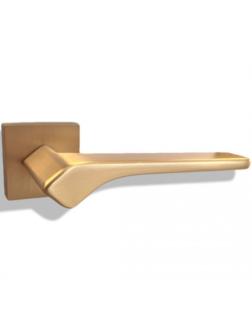 Deco ceramica Πόμολο Μεσόπορτας με Ροζέτα Ζεύγος με Επιστόμιο Χρυσό Ματ  W-300-4