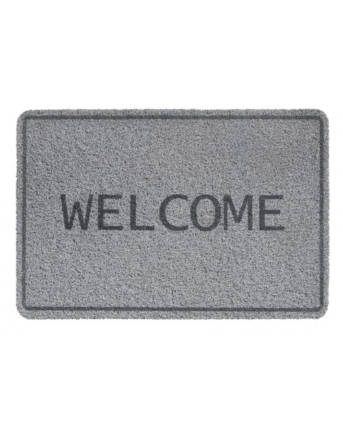 HAMAT Χαλί εισόδου Curly Welcome print 40x60cm γκρι