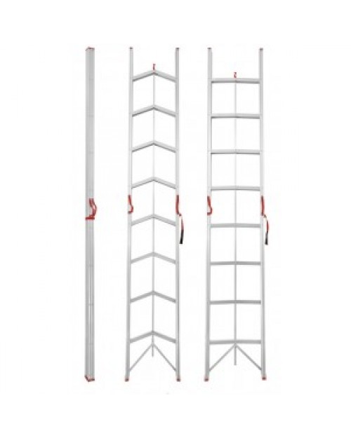 Inox Kiss LAD911 Αναδιπλούμενη Σκάλα Αλουμινίου 3.58m 11 Σκαλιά