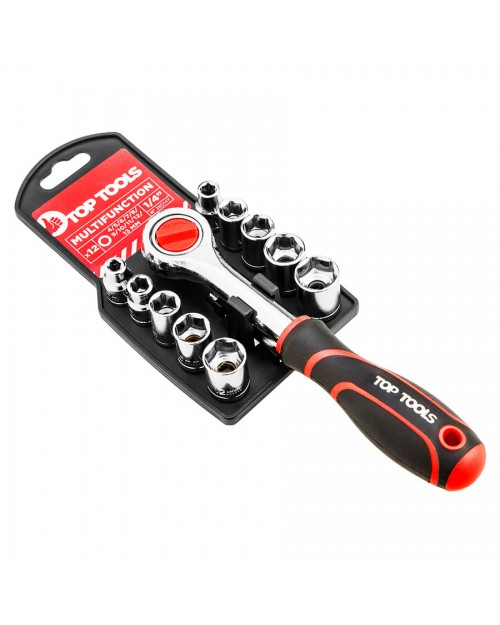 TOP TOOLS Καστάνια & καρυδάκια 1/4" 4-13mm σετ 12τεμ 38D147