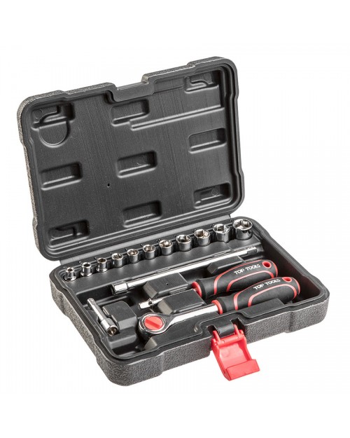 TOP TOOLS Καστάνια με καρυδάκια 1/4" σετ 15τεμ 38D525