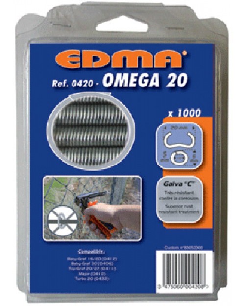 EDMA Συνδετήρες 20mm για το TOP GRAF 20/22 1000τμχ 042001