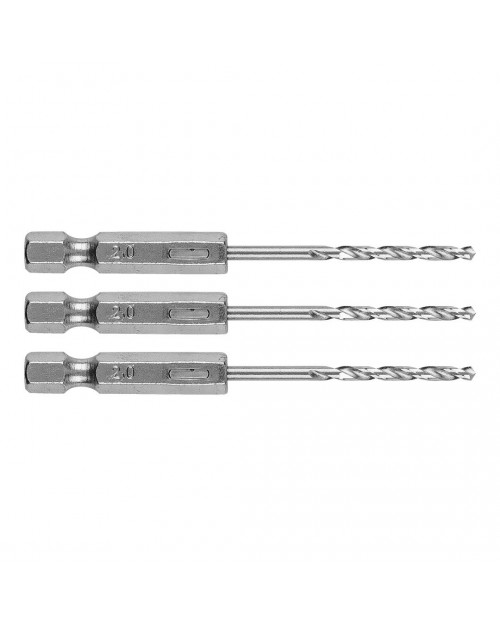 GRAPHITE Τρυπάνια μετάλλου ΗΕΧ 2.0mm σετ 3τ.  54T700
