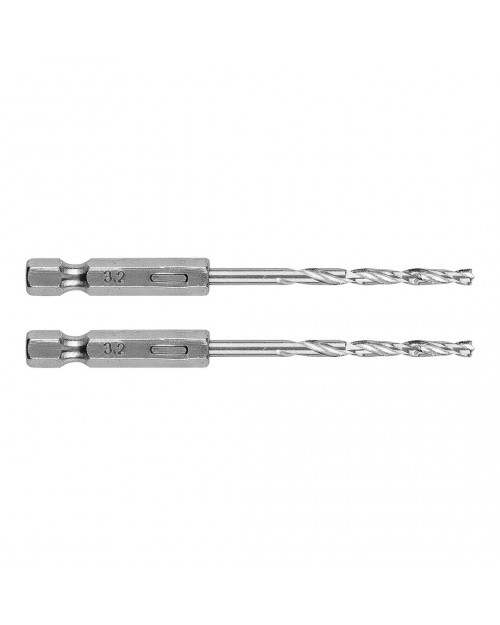 GRAPHITE  Τρυπάνια μετάλλου ΗΕΧ 3.2mm σετ 2τ.  54T703