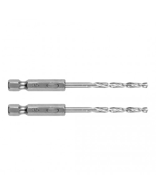 GRAPHITE Τρυπάνια μετάλλου ΗΕΧ 3.5mm σετ 2τ.  54T704