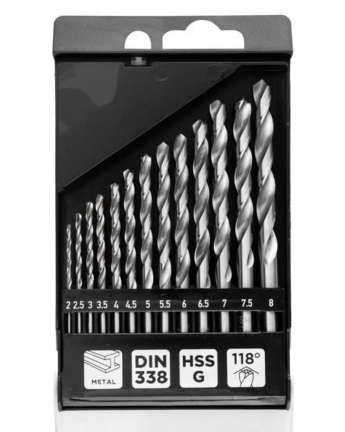 GRAPHITE Τρυπάνια μετάλλου 2-8mm σετ 13 τεμ.  54T940