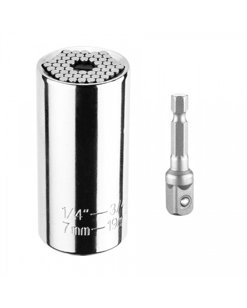 GRAPHITE Πολυκαρυδάκι 3/8" 7-19mm με αντάπτορα για δράπανο 55H224