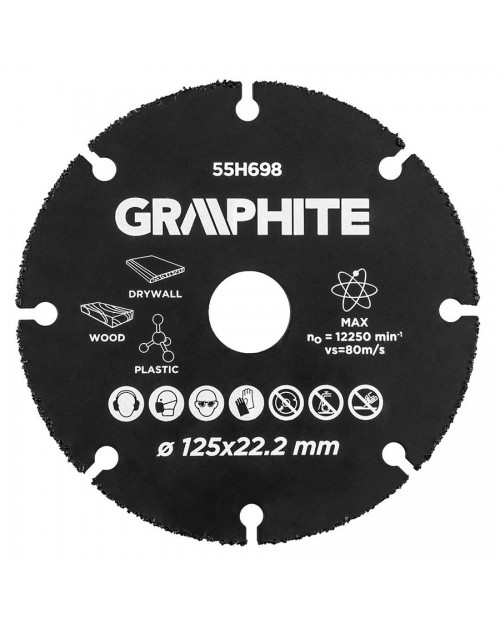 GRAPHITE Δίσκος καρβιδίου Multi Material 125mm 55H698