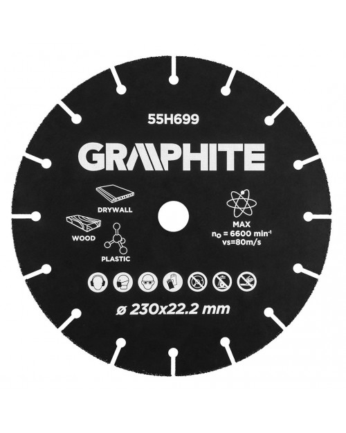 GRAPHITE Δίσκος καρβιδίου Multi Material 230mm 55H699