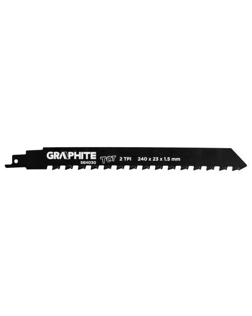 GRAPHITE Λάμα σπαθόσεγας TCT δομικών 240χ23χ1.5mm 2ΤΡΙ  56H030