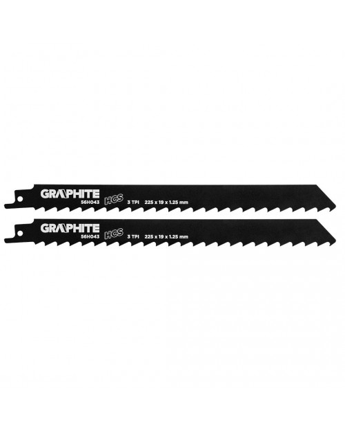 GRAPHITE Λάμα σπαθόσεγας 225χ19χ1.25mm σετ 2τ  56H043