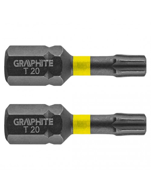 GRAPHITE Μύτη torx TX20X25mm σετ 2τ  56H513