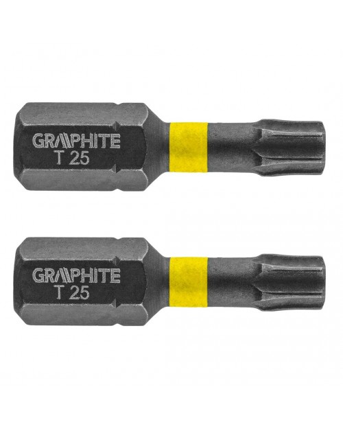 GRAPHITE Μύτη torx TX25X25mm σετ 2τ 56H514 