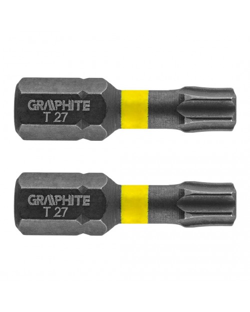 GRAPHITE Μύτη torx TX27X25mm σετ 2τ 56H515