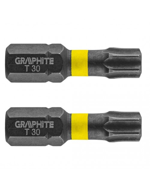 GRAPHITE Μύτη torx TX30X25mm σετ 2τ 56H516
