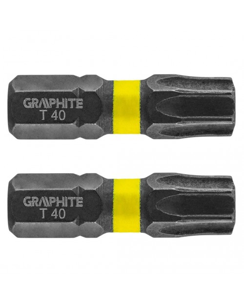 GRAPHITE Μύτη torx TX40X25mm σετ 2τ 56H517