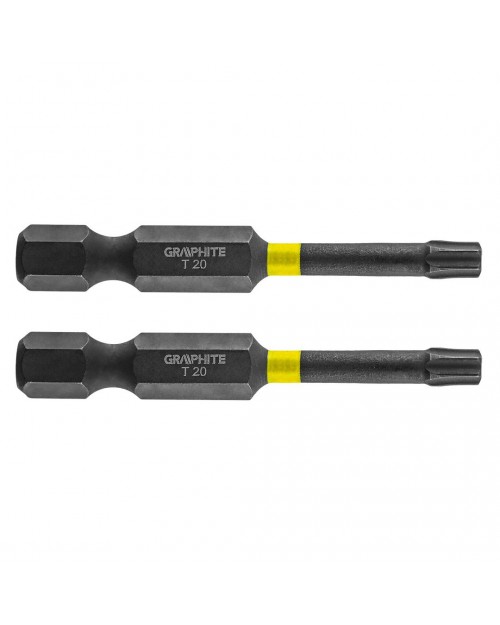GRAPHITE Μύτη torx TX20X50mm σετ 2τ 56H525